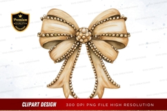 Elegant golden bow clipart png Product Image 1