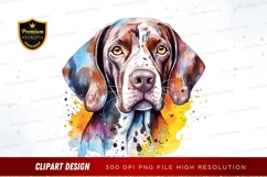 Colorful dog portrait clipart png Product Image 1