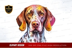 Vibrant dog portrait clipart png Product Image 1