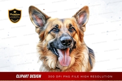 Happy german shepherd dog clipart png Product Image 1