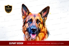 Happy german shepherd dog clipart png Product Image 1