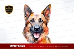 Happy german shepherd dog clipart png Product Image 1