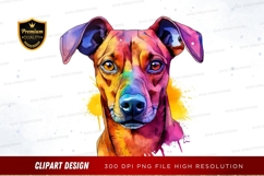 Colorful dog clipart png Product Image 1