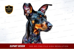 Portrait of a doberman pinscher Product Image 1