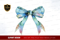 Elegant watercolor bow clipart png Product Image 1