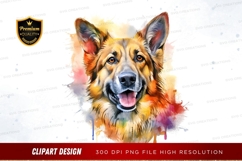 Happy german shepherd dog clipart png Product Image 1