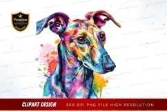 Colorful dog portrait clipart png Product Image 1
