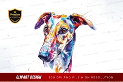 Colorful dog portrait clipart png Product Image 1
