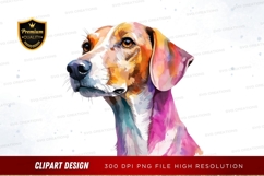 Colorful dog portrait clipart png Product Image 1