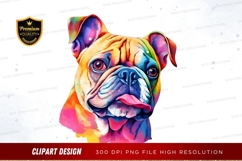 Colorful bulldog clipart png Product Image 1
