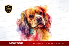 Colorful dog portrait clipart png Product Image 1