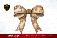 Elegant floral ribbon bow Product Image 1