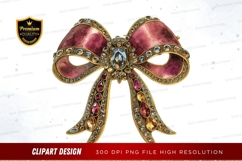 Elegant jewel-encrusted bow clip art Product Image 1