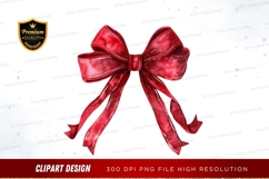 Red bow clipart png Product Image 1