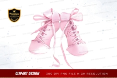Pink baby shoes clipart png Product Image 1