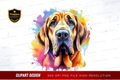 Colorful dog portrait clipart png Product Image 1