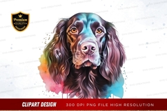 Colorful dog portrait clipart png Product Image 1