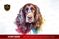 Colorful dog portrait clipart png Product Image 1