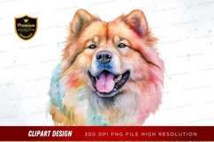 Happy chow chow dog clipart png Product Image 1