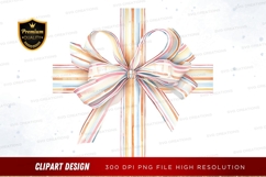 Colorful ribbon bow clipart png Product Image 1