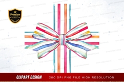 Colorful gift bow clipart png Product Image 1