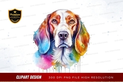 Colorful dog portrait clipart png Product Image 1