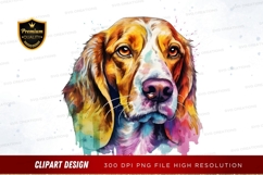 Colorful dog portrait clipart png Product Image 1