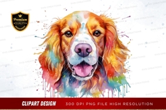 Colorful dog portrait clipart png Product Image 1