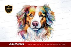Colorful dog portrait clipart png Product Image 1