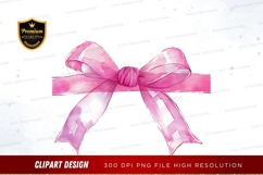Pink bow clipart png Product Image 1