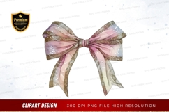 Elegant glittery bow clipart png Product Image 1