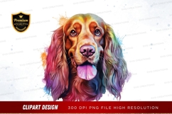 Colorful dog portrait clipart png Product Image 1