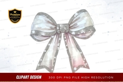 Elegant sparkling bow clipart png Product Image 1