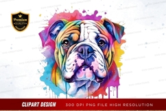 Colorful bulldog clipart png Product Image 1
