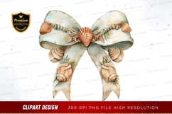 Seashell decorated bow clipart png Product Image 1