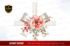 Elegant floral bow clipart png Product Image 1