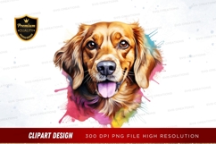 Happy golden retriever clipart png Product Image 1