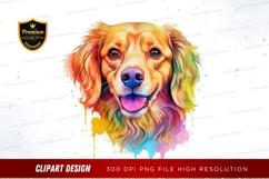 Happy golden retriever clipart png Product Image 1