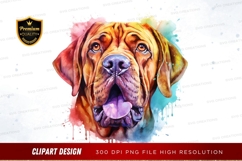 Playful dog portrait clipart png Product Image 1
