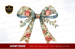 Floral bow clipart png Product Image 1