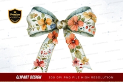 Floral bow clipart png Product Image 1