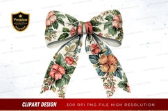 Floral bow clipart png Product Image 1