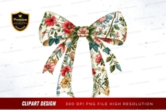 Floral bow clipart png Product Image 1