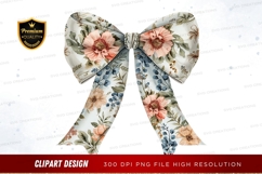 Floral bow clipart png Product Image 1