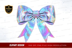 Iridescent bow clipart png Product Image 1