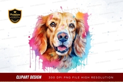 Happy dog with colorful splash Product Image 1