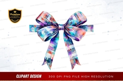 Colorful ribbon bow clipart png Product Image 1