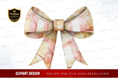 Elegant watercolor bow clipart png Product Image 1