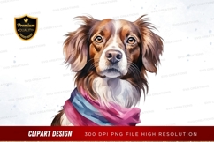 Adorable dog wearing a scarf Product Image 1