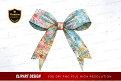 Colorful floral bow clipart png Product Image 1